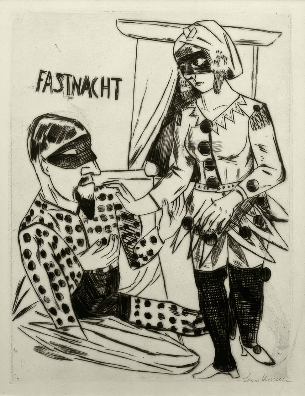 Fastnacht von Max Beckmann