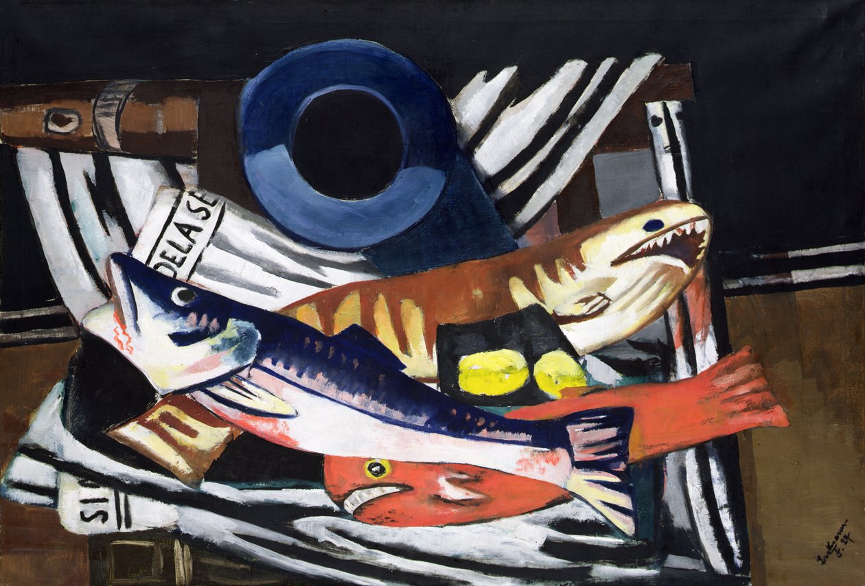 Großes Fisch-Stillleben von Max Beckmann