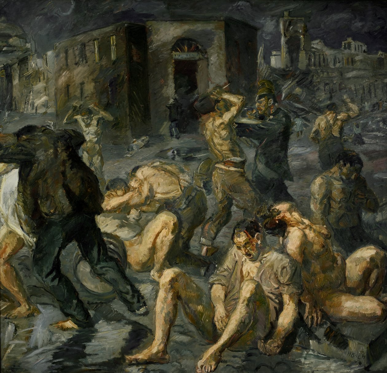 Szene aus der Zerstörung von Messina von Max Beckmann
