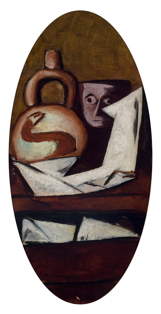 Stillleben (mit mexikanischer Figur) von Max Beckmann