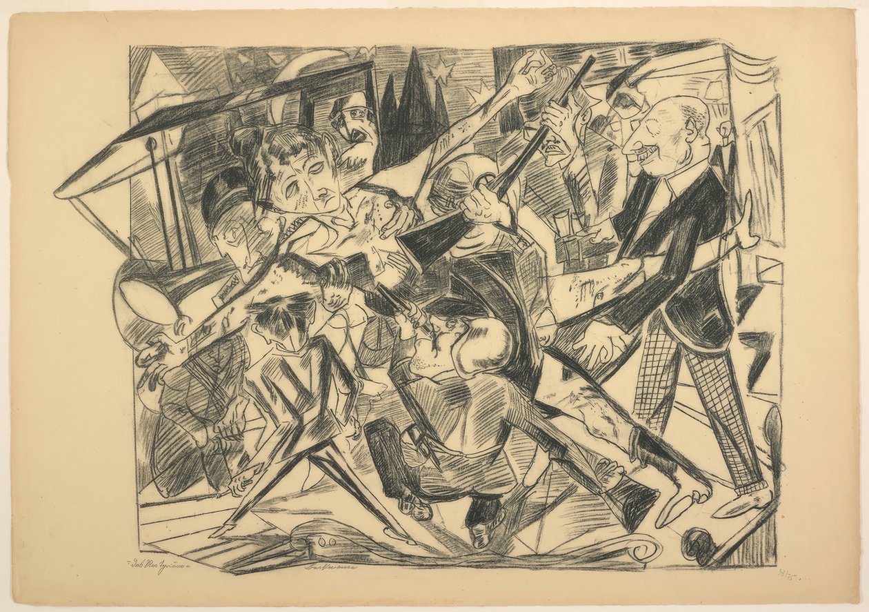 Das Martyrium, Platte vier aus Die Hölle von Max Beckmann