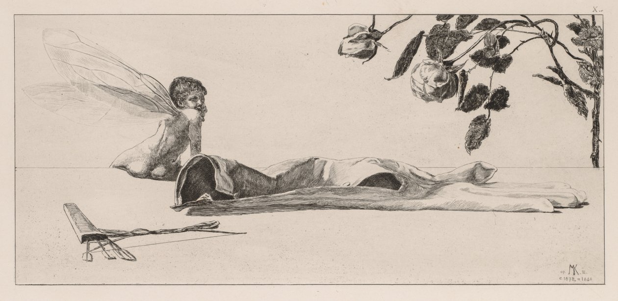 Ein Handschuh: Amor, 1880 von Max Klinger