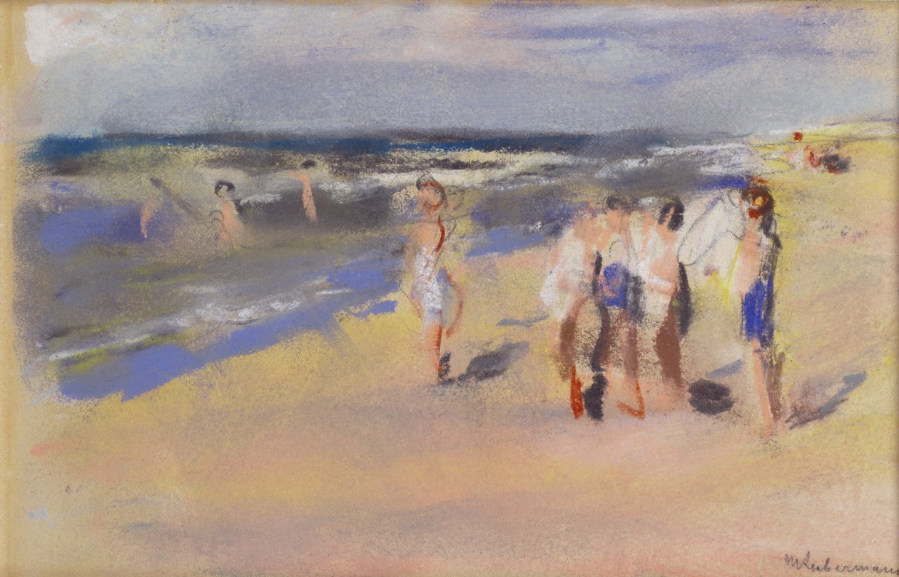 Strand, ca. 1910 (Kreidezeichnung) von Max Liebermann