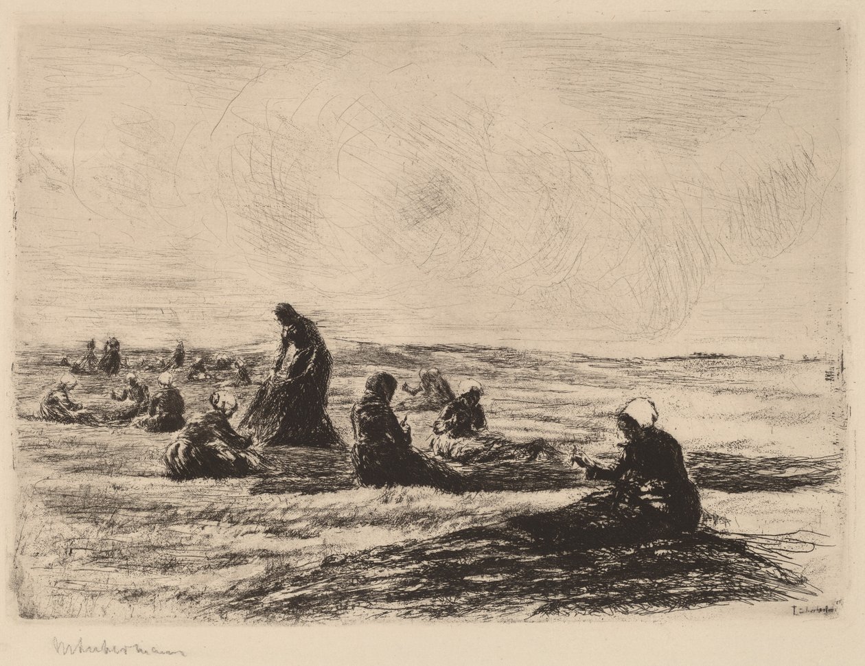 Netze flicken von Max Liebermann