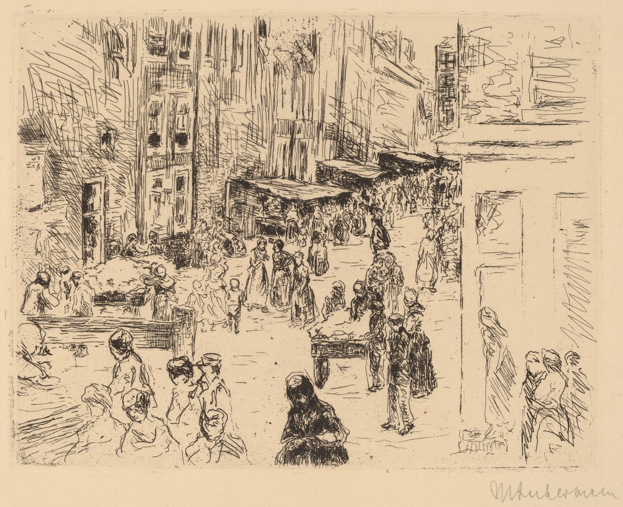 Das jüdische Viertel in Amsterdam von Max Liebermann
