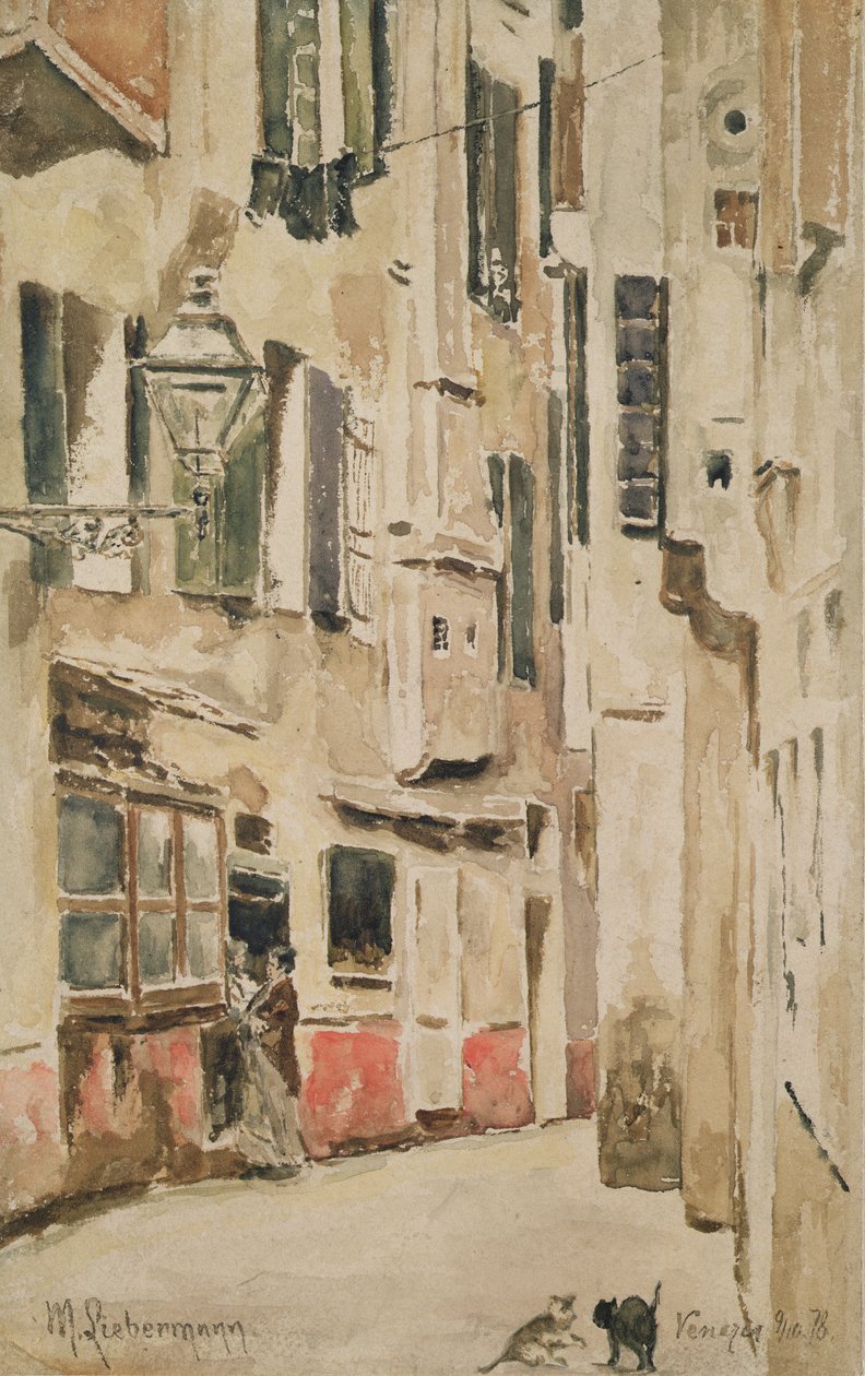 Venezianische Straße, 1878 von Max Liebermann