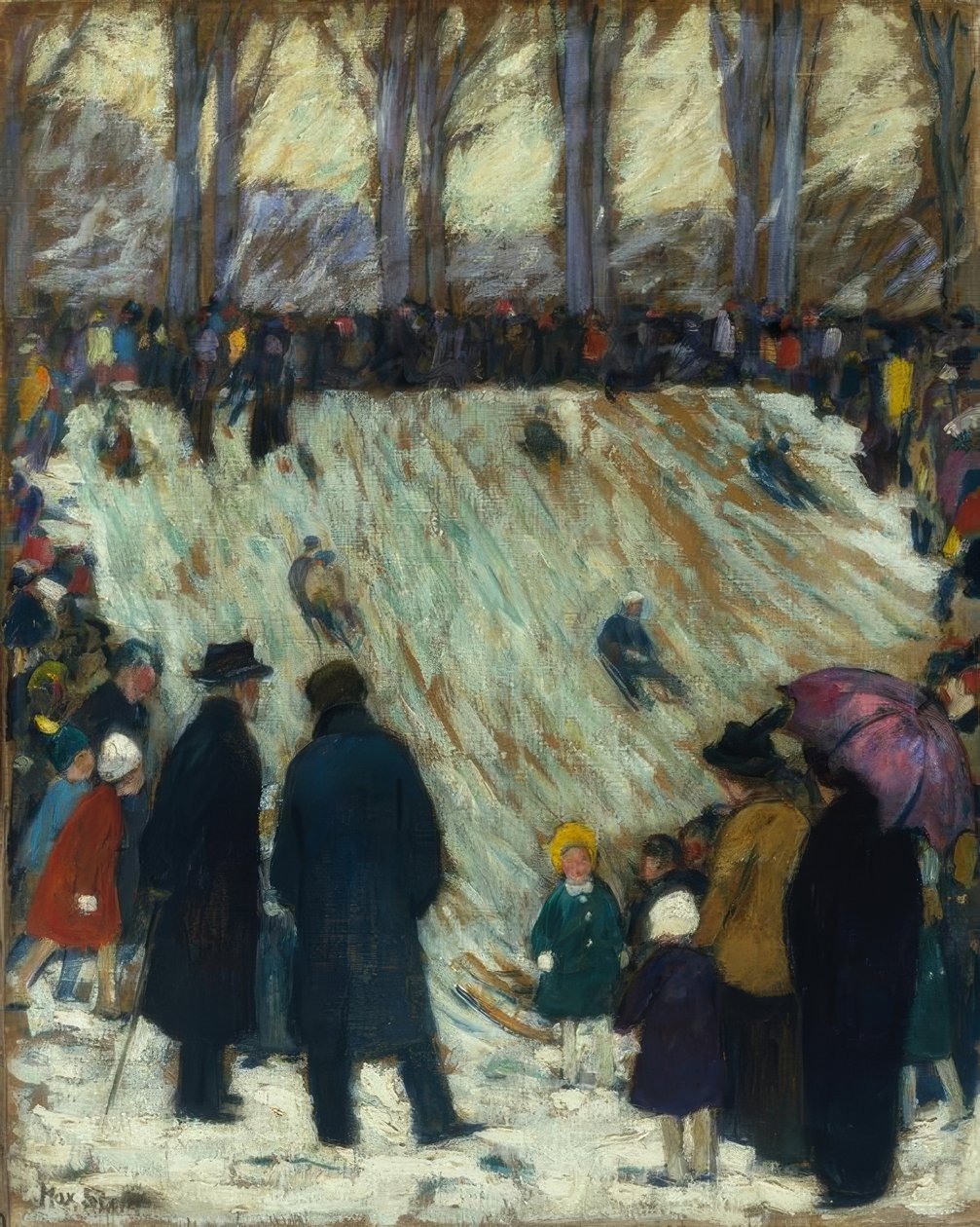 Rodelbahn im Düsseldorfer Hofgarten von Max Stern