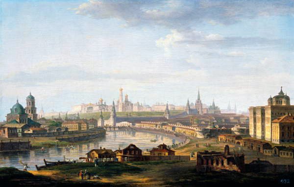 Blick auf Moskau, 1819 von Maxim Nikiforovitsch Worobjeff