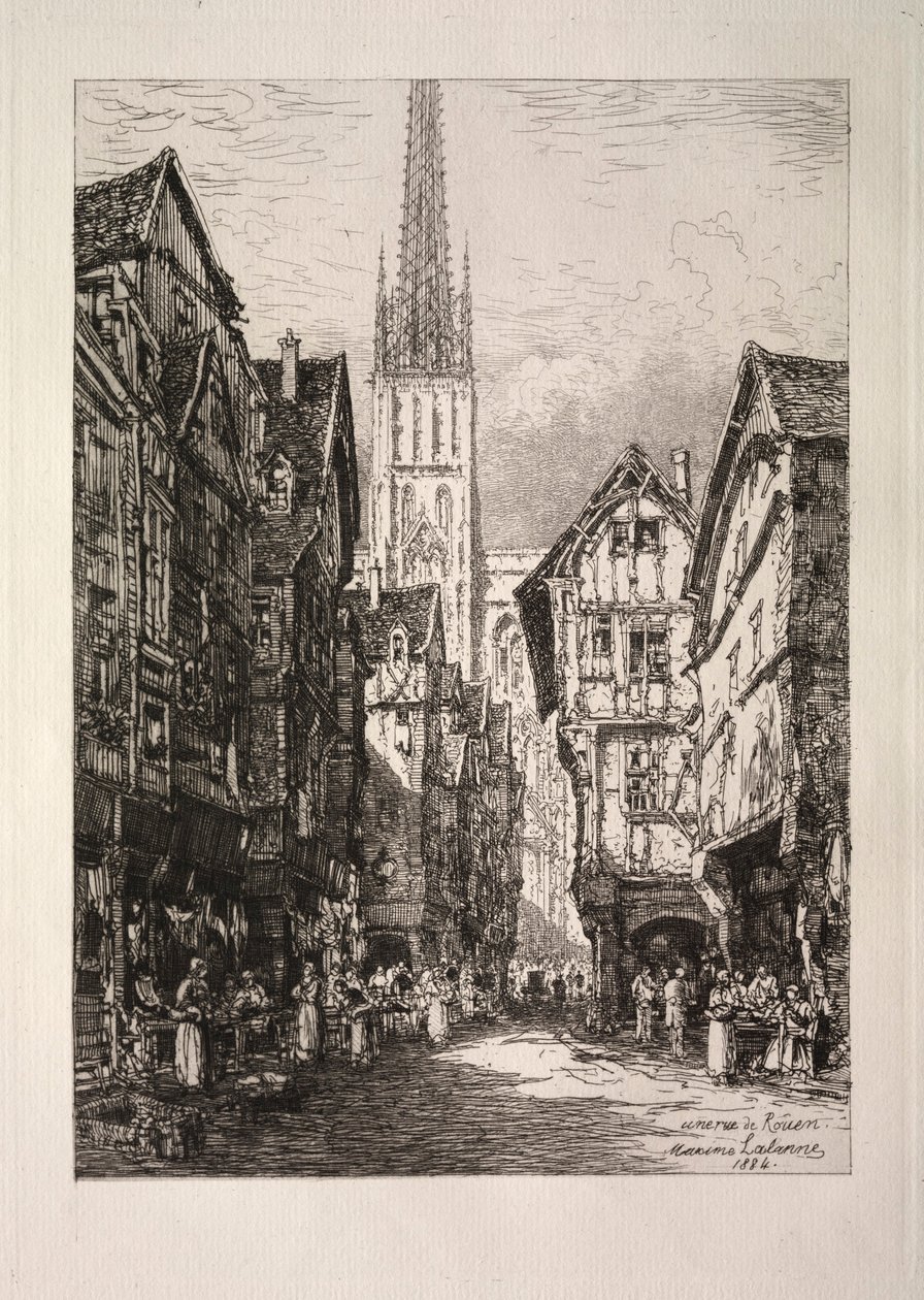 Eine Straße in Rouen von Maxime Lalanne