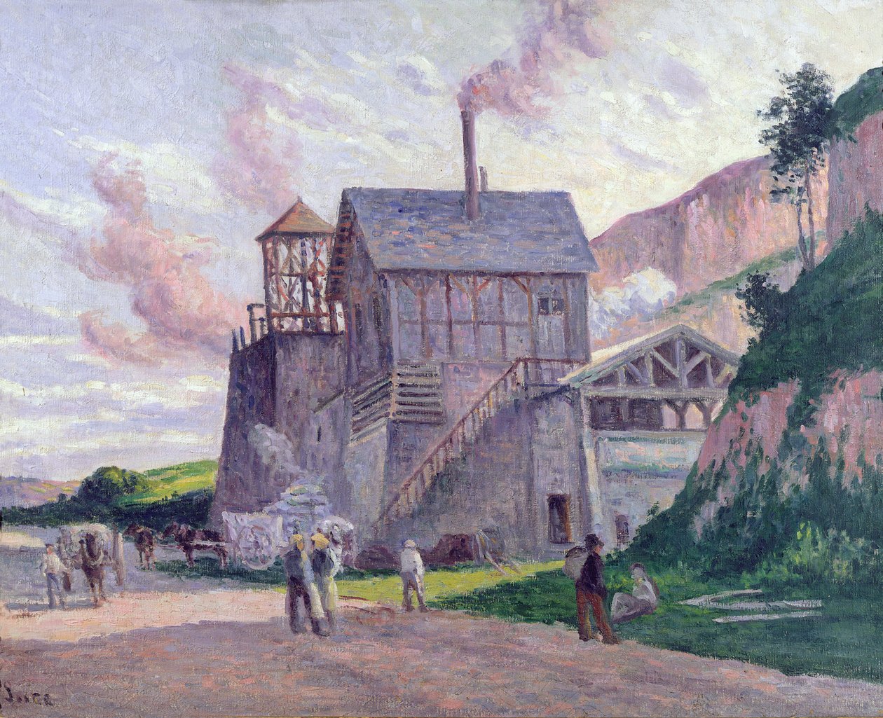Zementfabrik in Vermenton von Maximilien Luce