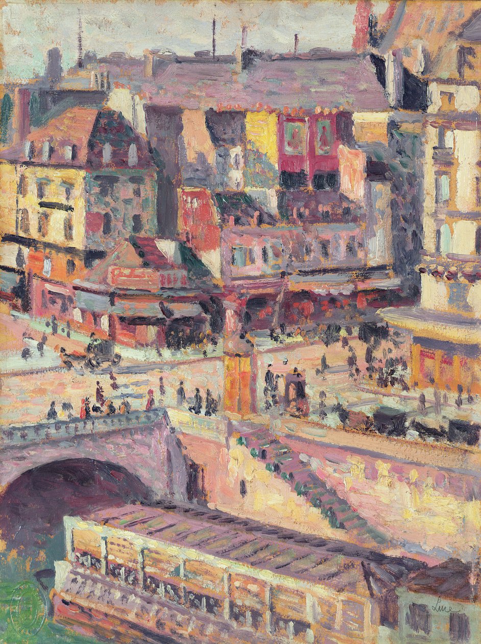 Die Pont Saint-Michel und der Quai des Orfevres, Paris, ca. 1900-03 von Maximilien Luce