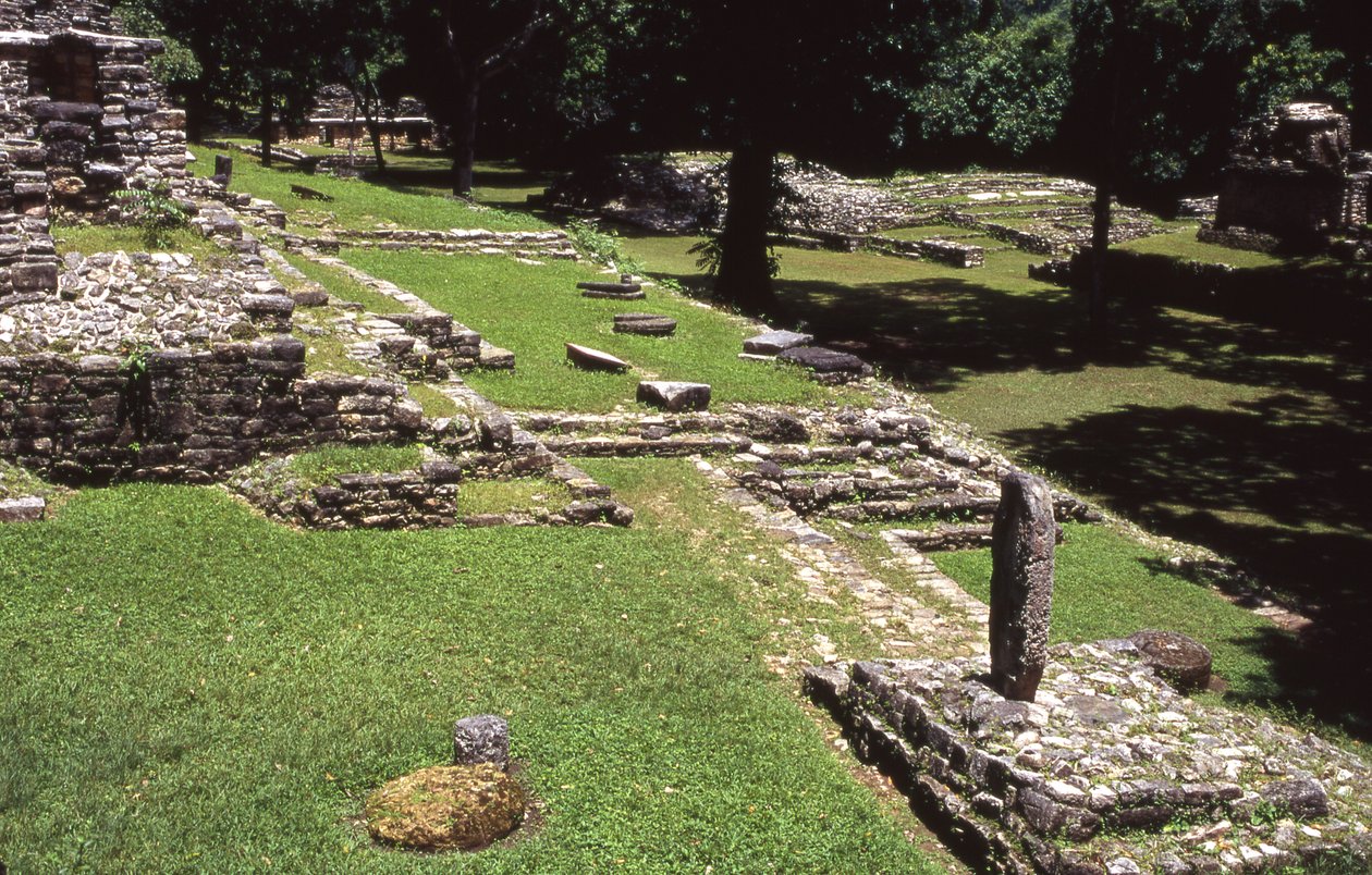 Ansicht der Yaxchilan-Stätte, Spätklassische Periode 600-900 n. Chr. von Mayan
