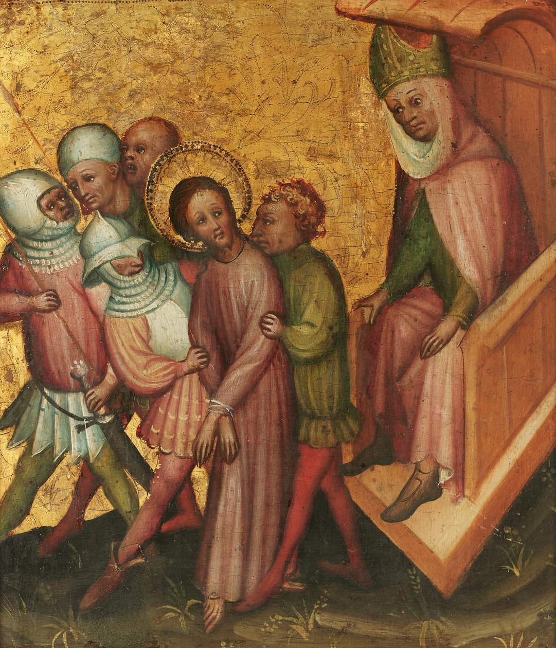 Christus vor Kaiphas von Meister der Passionstäfelchen