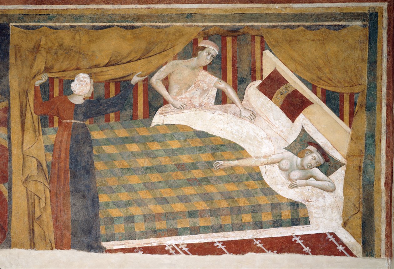 Szene aus dem Eheleben, ca. 1306 von Memmo di Filippuccio