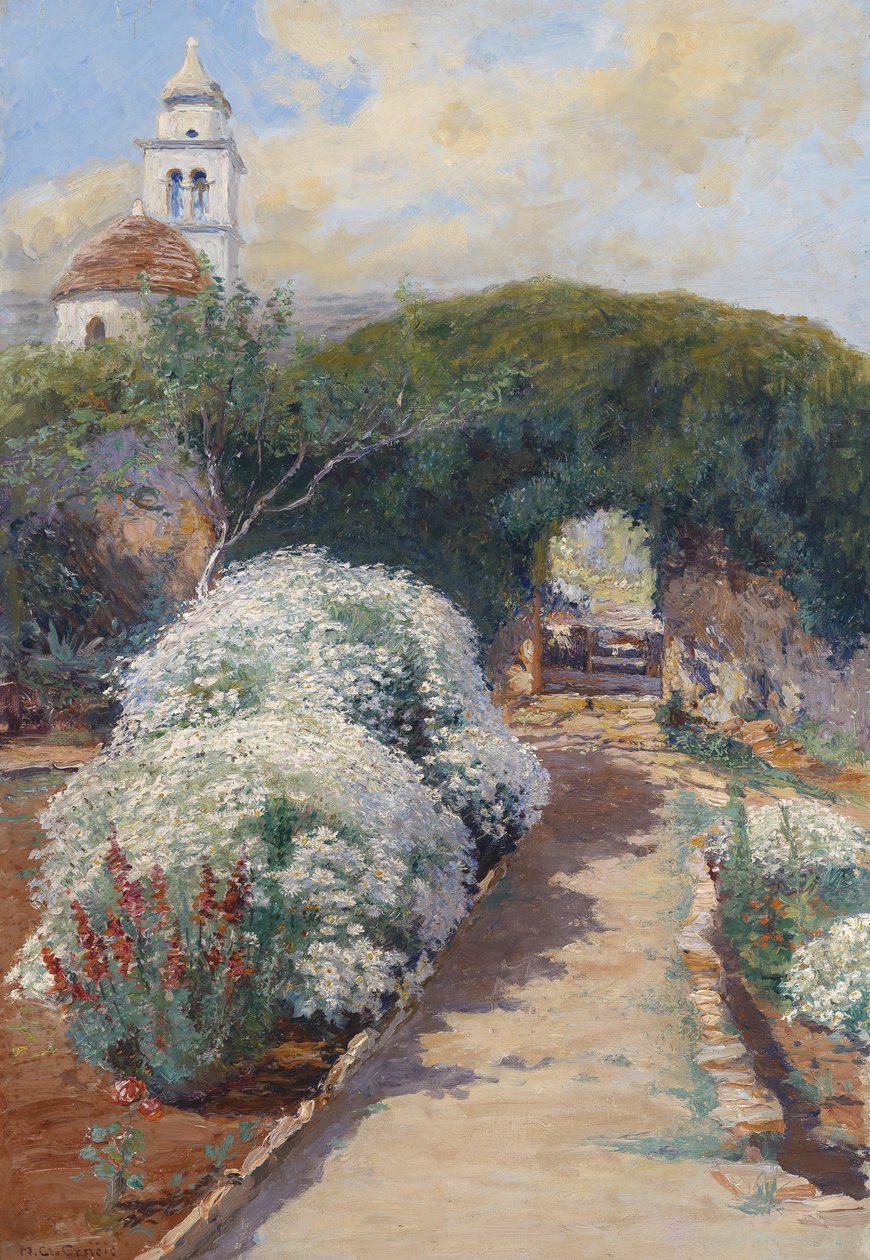Blühender Klostergarten in Novi Vinodolski von Menci Clement Crnčić