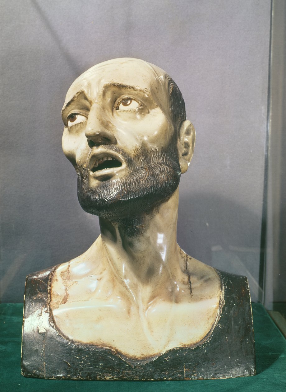 St. Diego von Alcala (1463-1588) (bemaltes Holz) von Mexican School