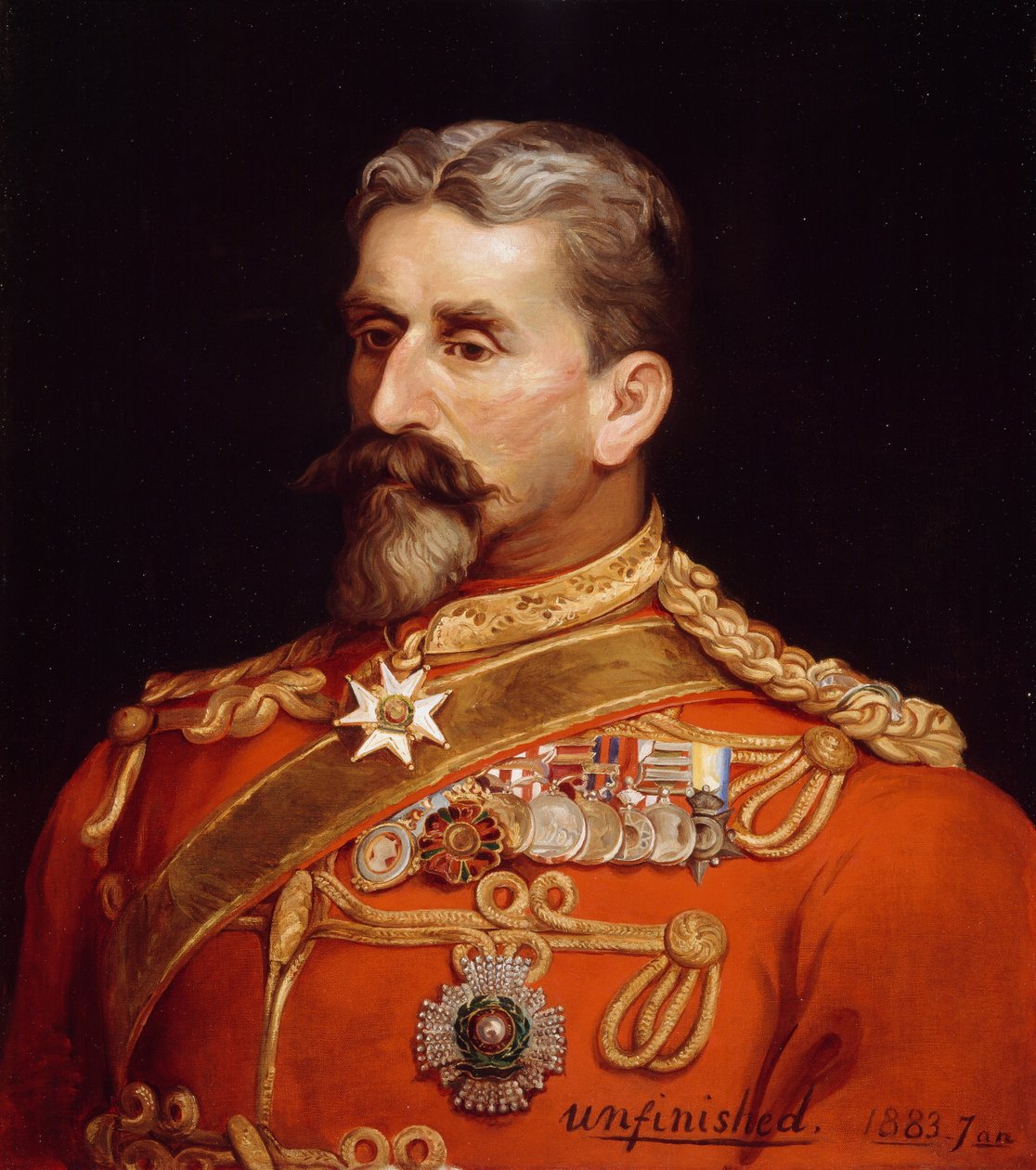 Generalmajor Sir Charles Metcalfe MacGregor KCB CSI CIE (1840-87) als Quartiermeister Indien, 1883 von Michael Ciardiello