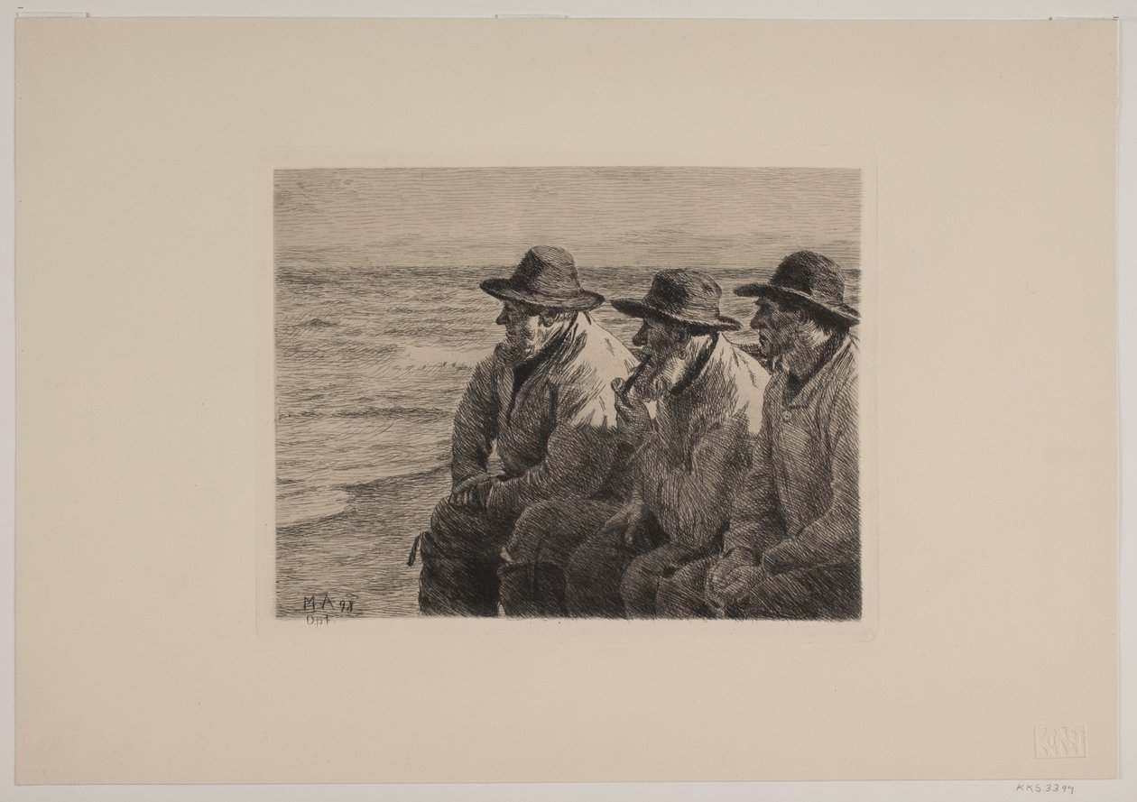 Drei Fischer von Michael Peter Ancher