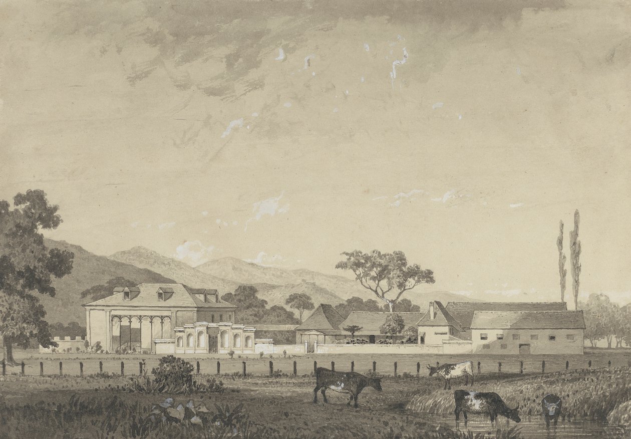 Residenz auf dem Orange Grove Anwesen, Tacarigua von Michel Jean Cazabon