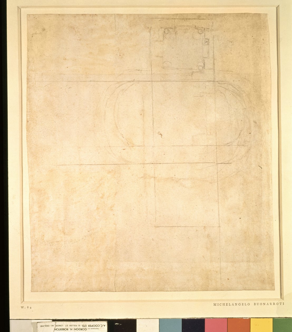 Architektonische Zeichnung von Michelangelo Buonarroti