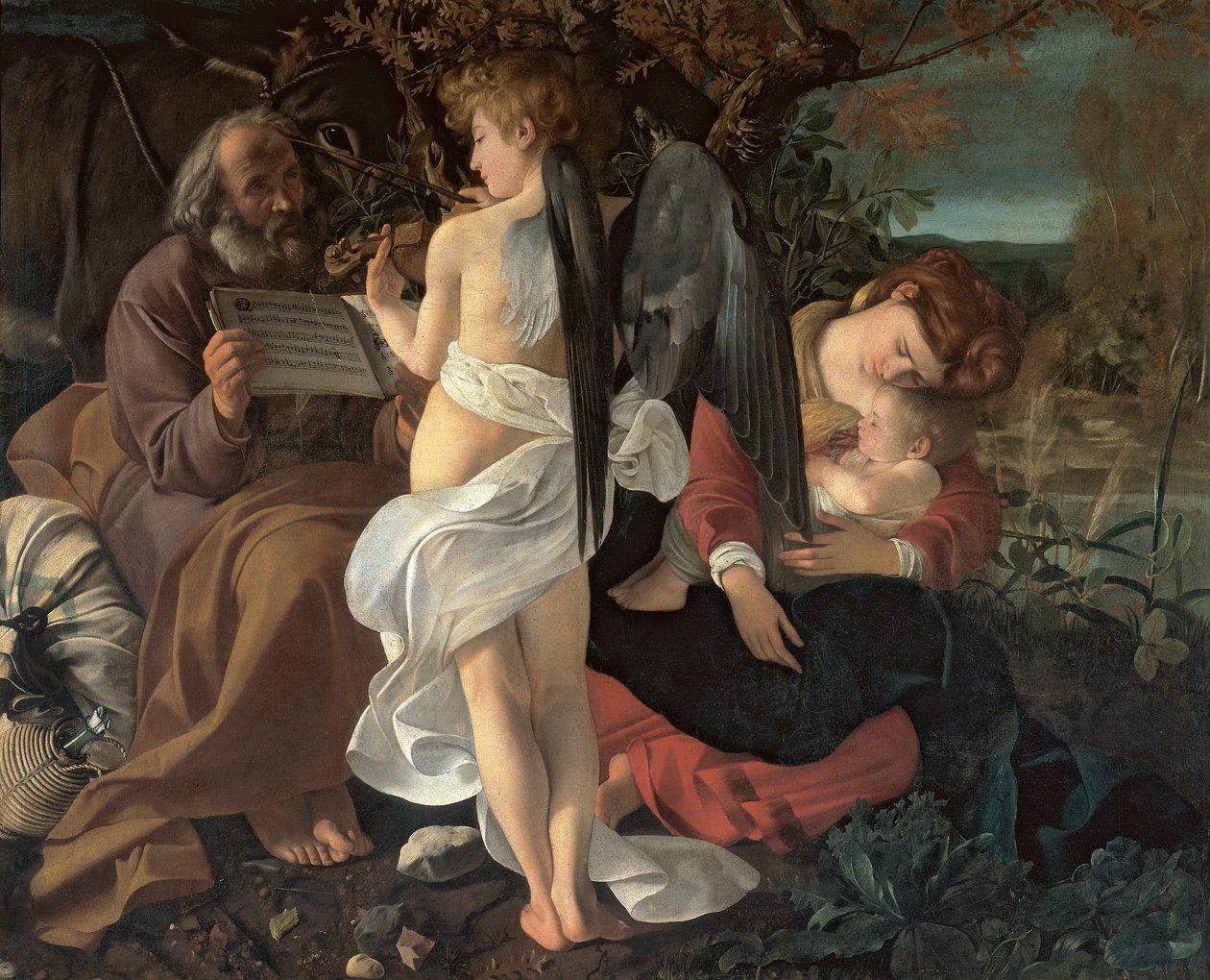 Ruhe auf der Flucht nach Ägypten, ca. 1603 von Michelangelo Merisi Caravaggio