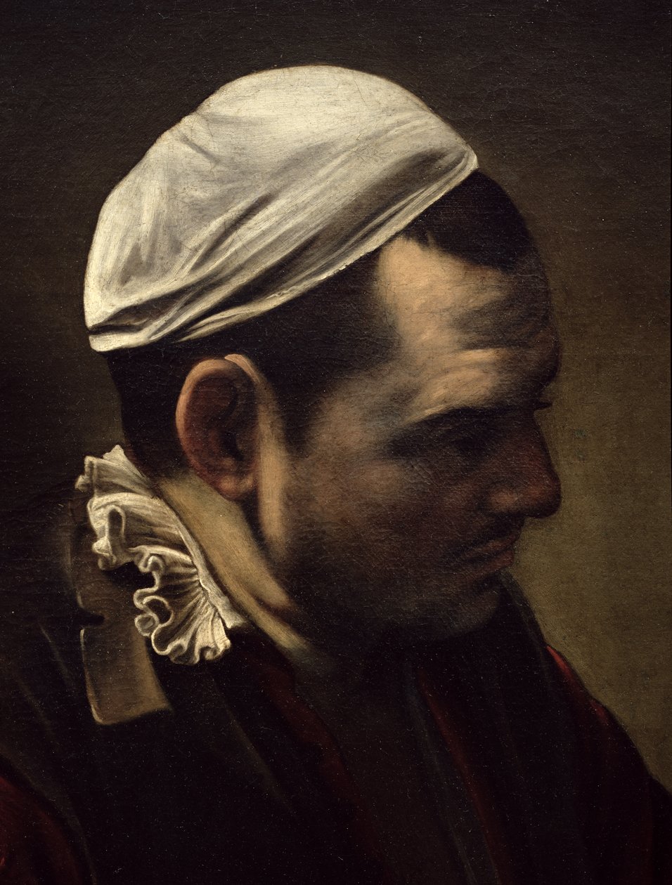 Das Abendmahl in Emmaus, 1601 (Detail) von Michelangelo Merisi Caravaggio