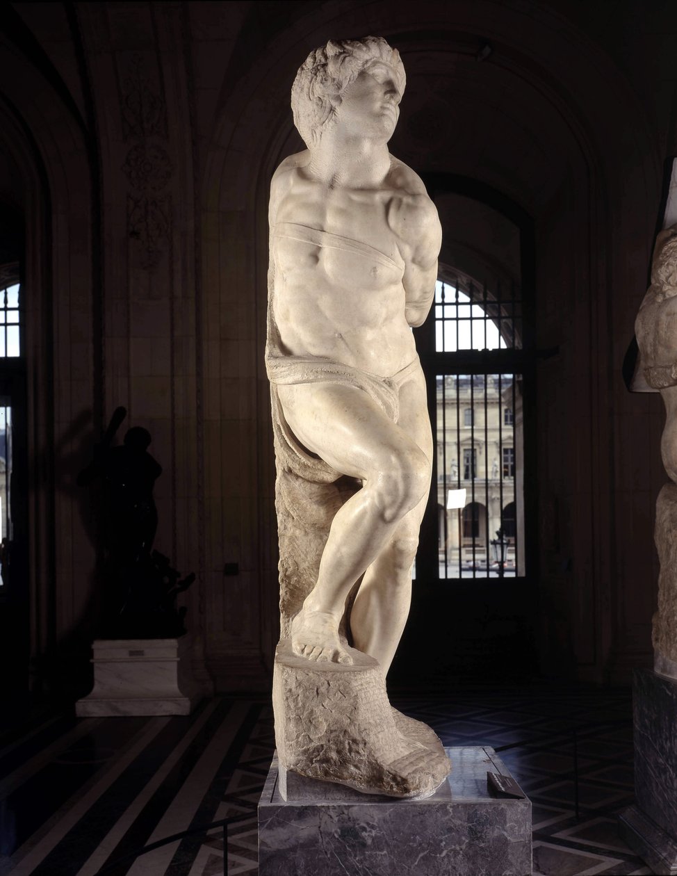 Gefangener, bekannt als Der rebellische Sklave von Michelangelo Buonarroti