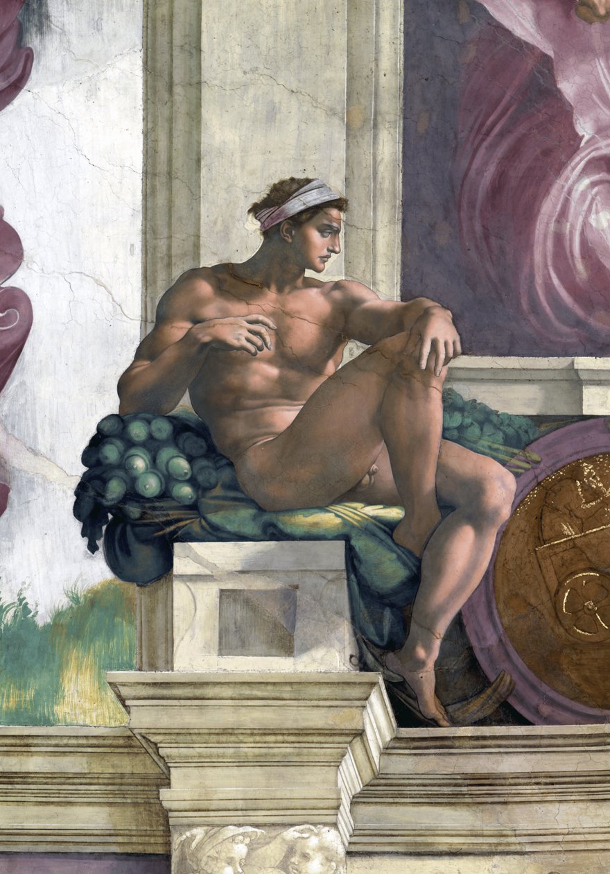 Ignudo (Sixtinische Kapelle im Vatikan) von Michelangelo Buonarroti