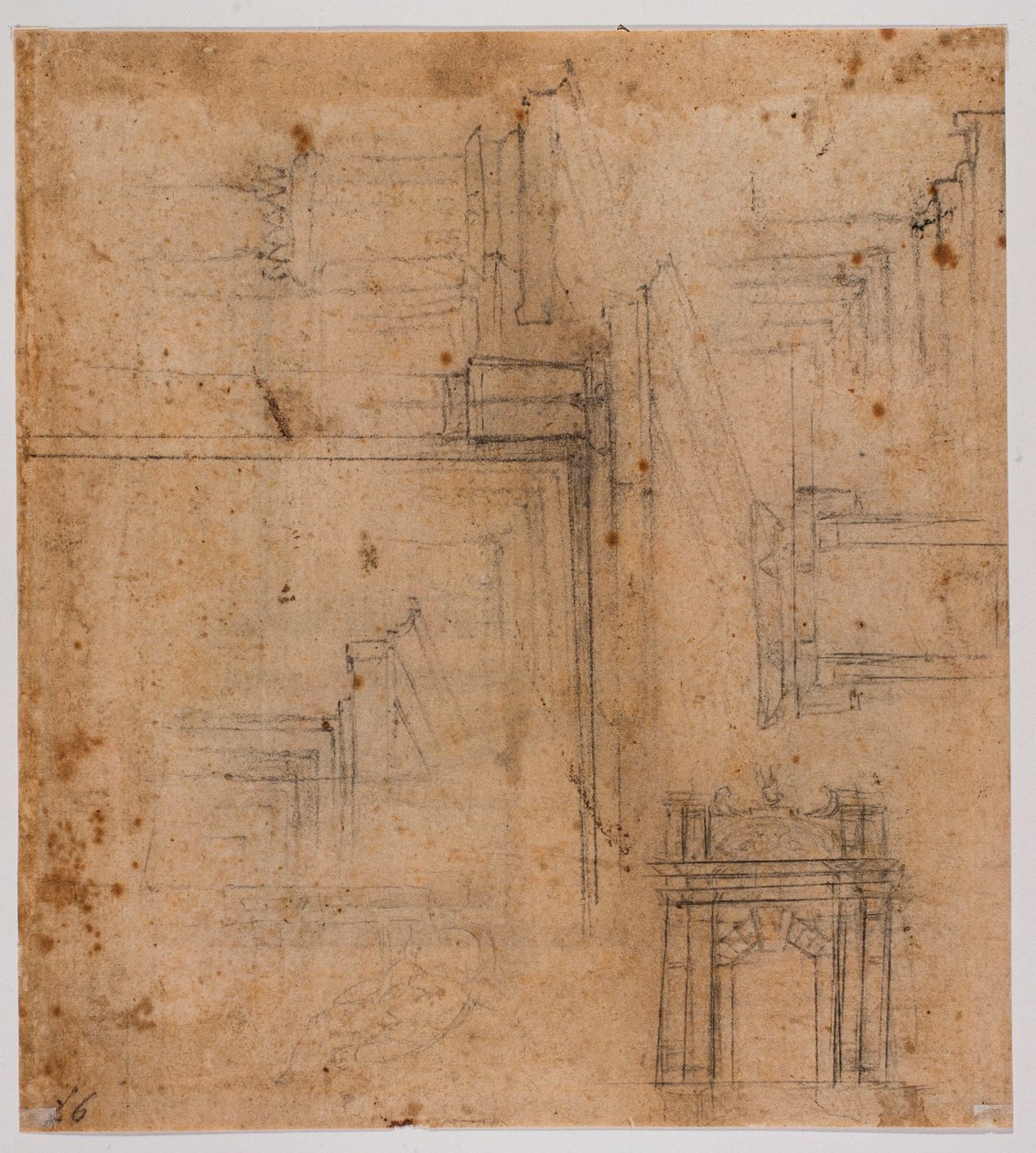 Skizzen von Türen und Fenstern von Michelangelo Buonarroti