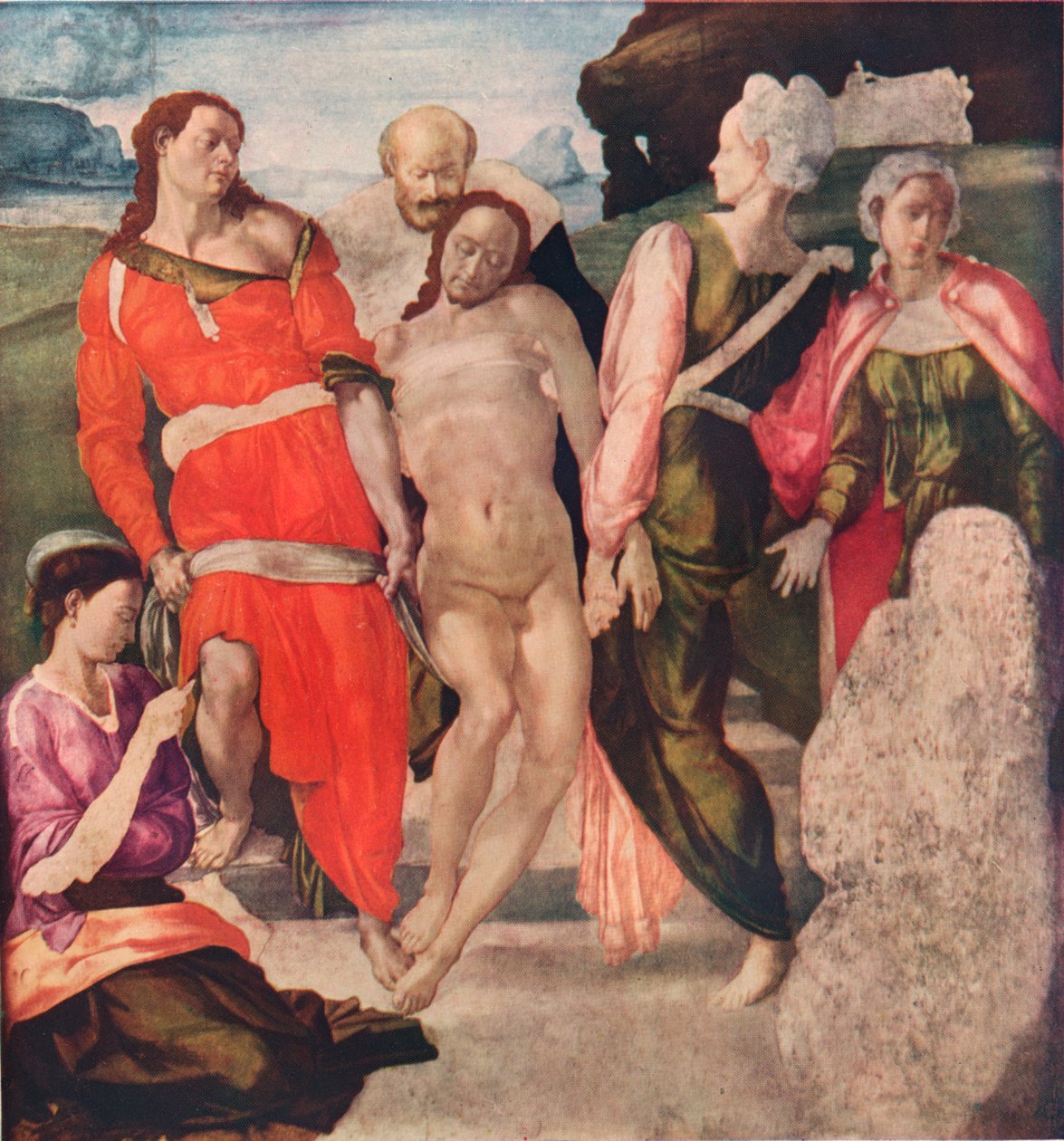 Die Grablegung, um 1500, 1911 von Michelangelo Buonarroti