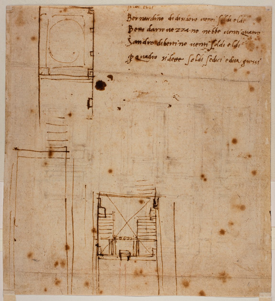 Wanderhöhungen für die Laurentianische Nische von Michelangelo Buonarroti