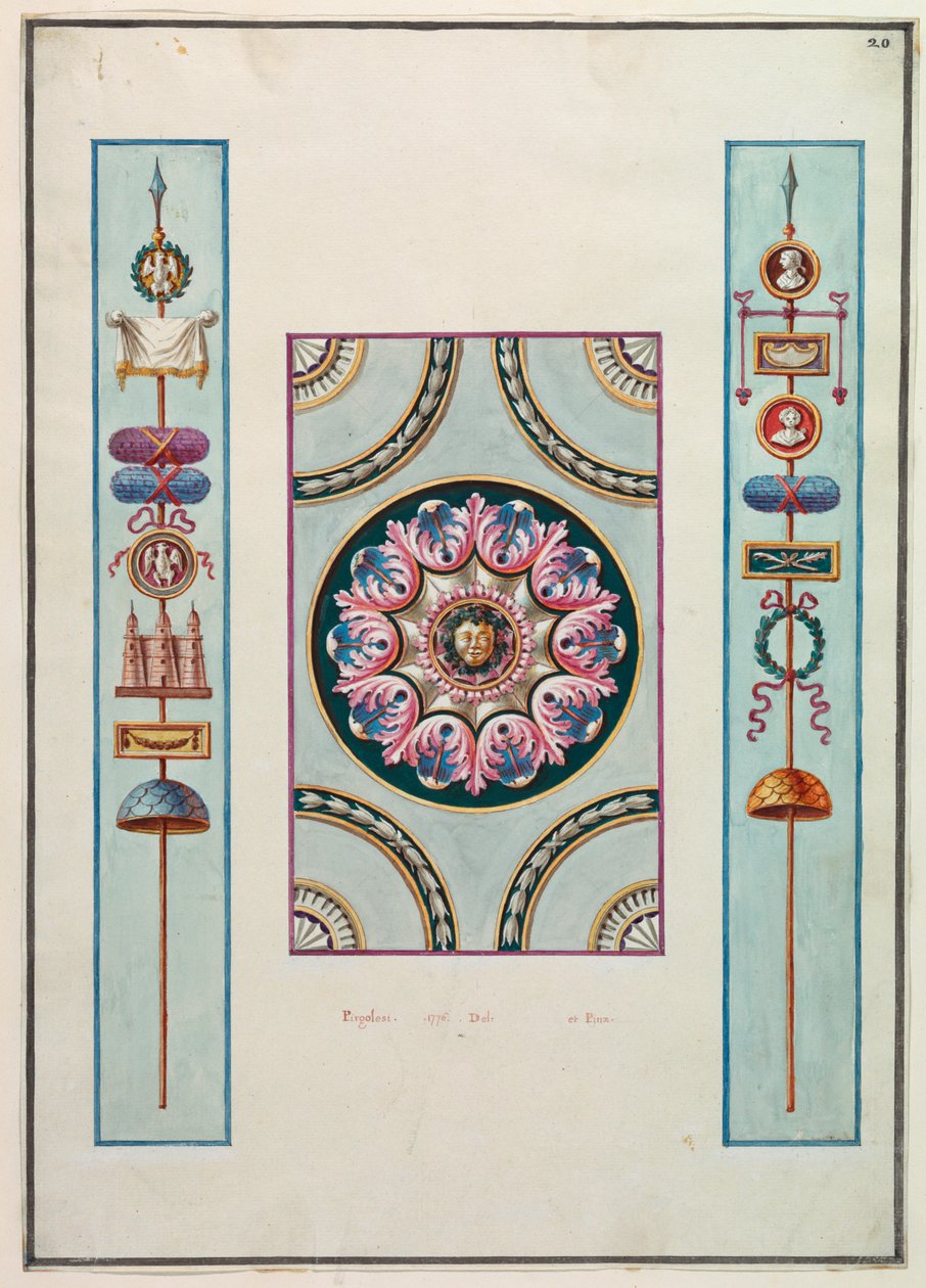 Wanddekoration von Michelangelo Pergolesi