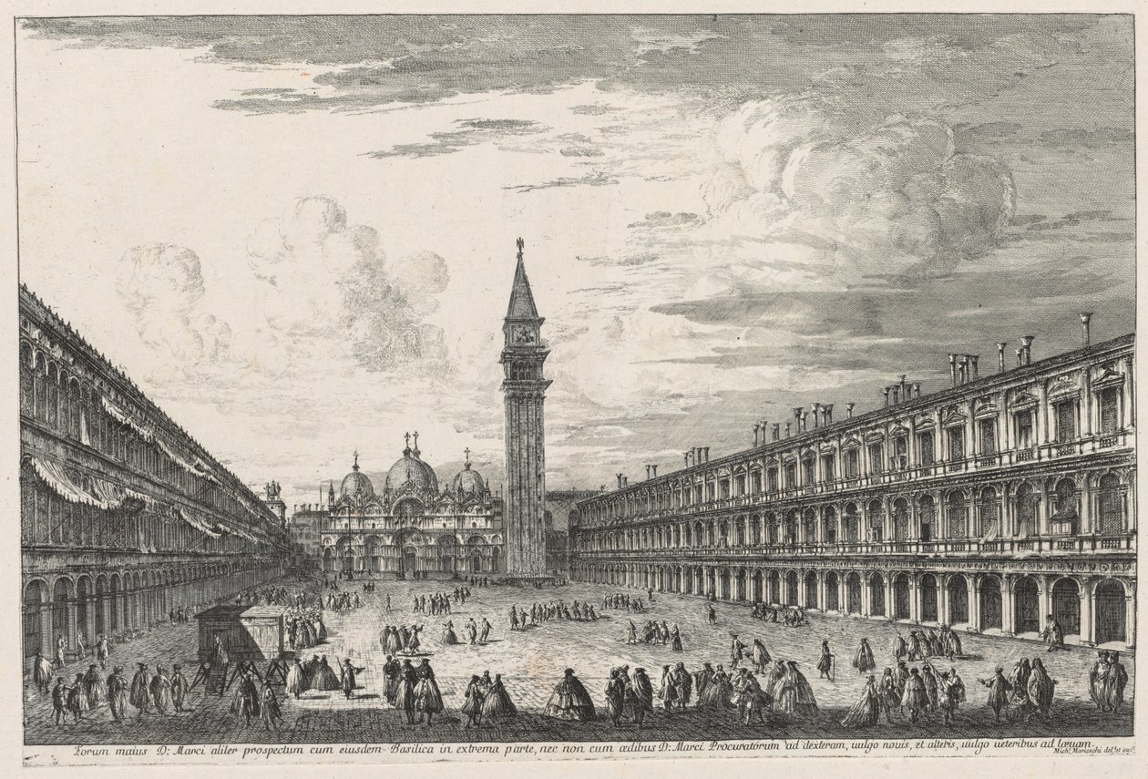 Ansichten von Venedig: Piazza S. Marco, 1741 von Michele Marieschi