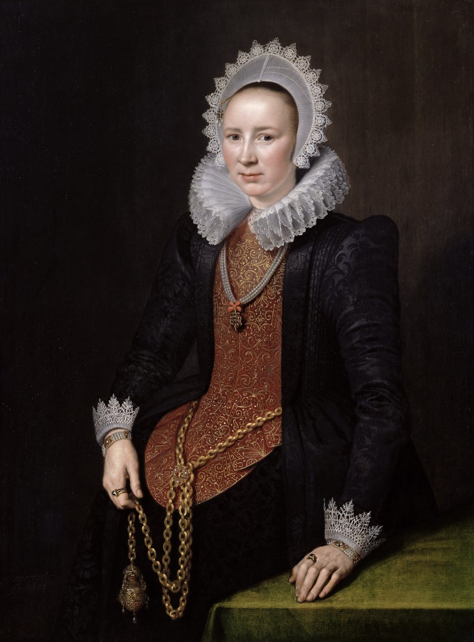 Porträt einer Dame im Alter von 29 Jahren, 1615 von Michiel Jansz van Miereveld