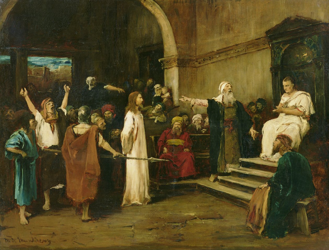 Christus vor Pilatus, 1880 von Mihály Munkácsy