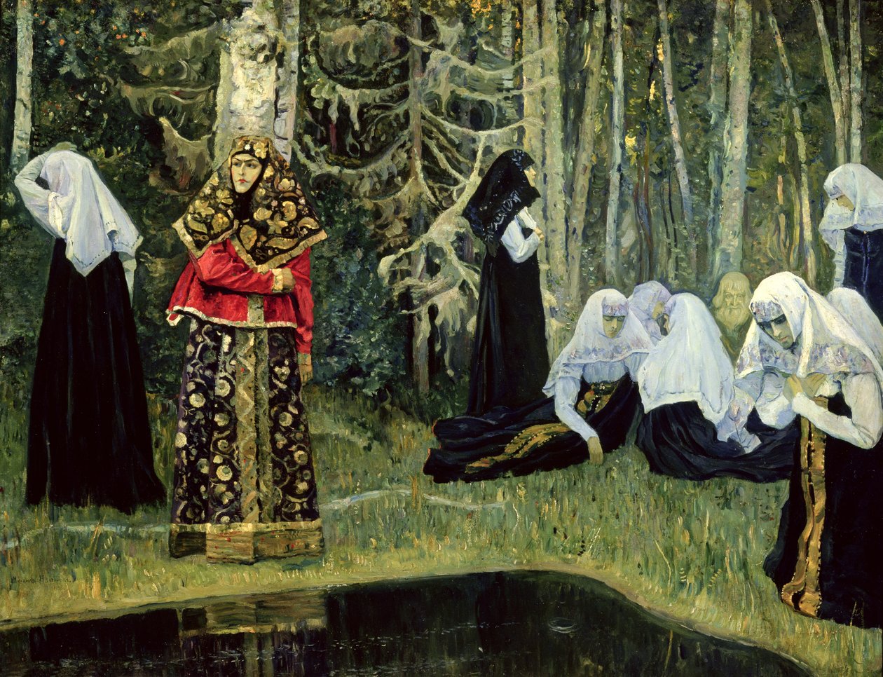 Die Legende der unsichtbaren Stadt Kitezh, 1917-22 von Mikhail Vasilievich Nesterov