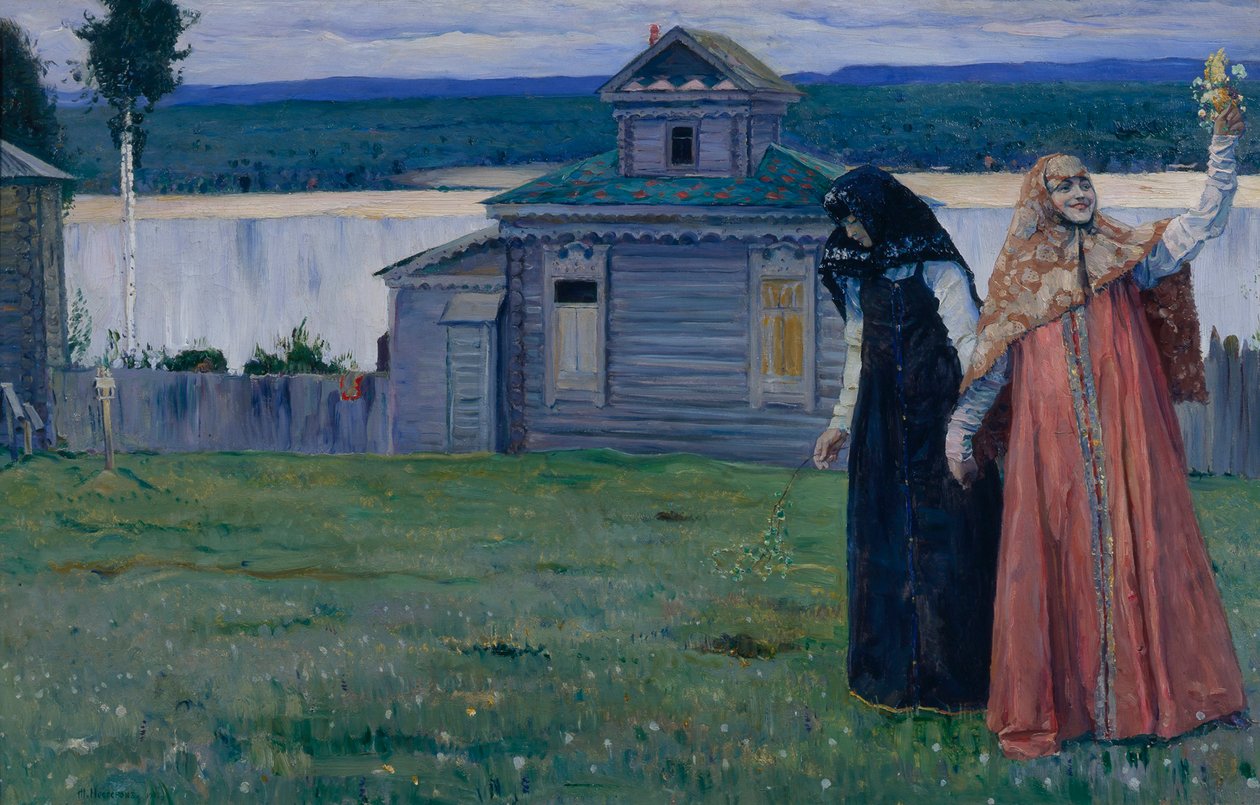 In einem abgelegenen Kloster, Schwestern, 1915 von Mikhail Vasilievich Nesterov