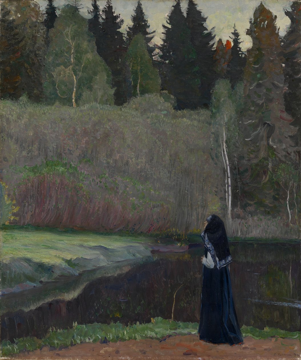 Die Nachtigall singt, 1918 von Mikhail Vasilievich Nesterov