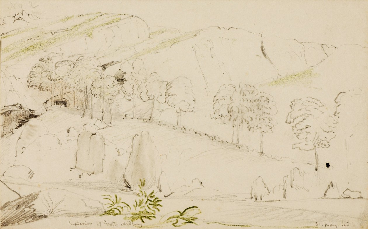 Außenansicht der Grotte, Aldberg von Miner Kilbourne Kellogg