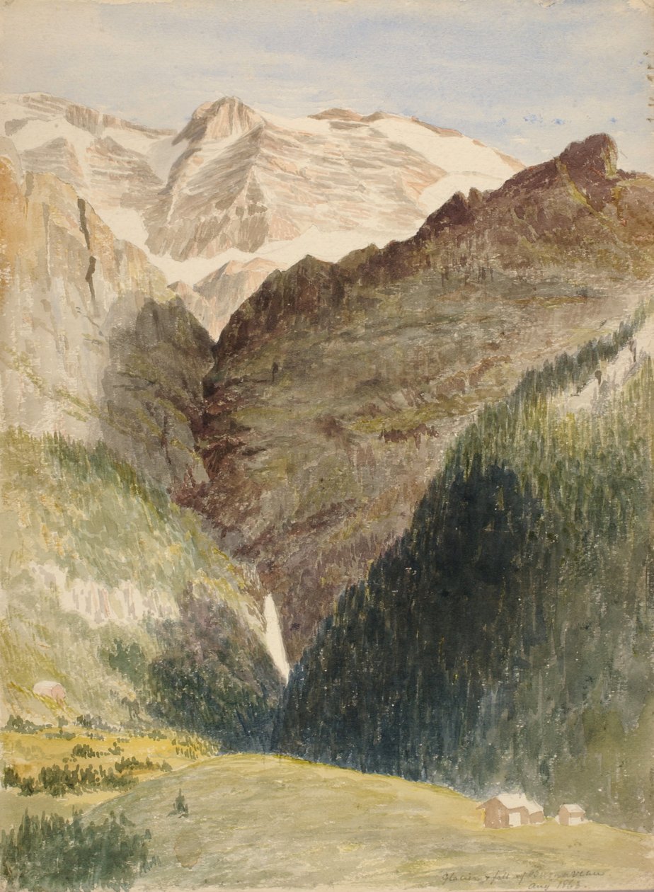 Gletscher und Wasserfälle, 1863 von Miner Kilbourne Kellogg
