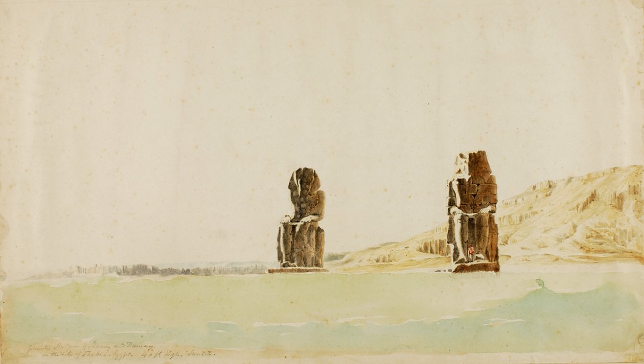 Statuen bei Memnon, Theben, n.d. von Miner Kilbourne Kellogg