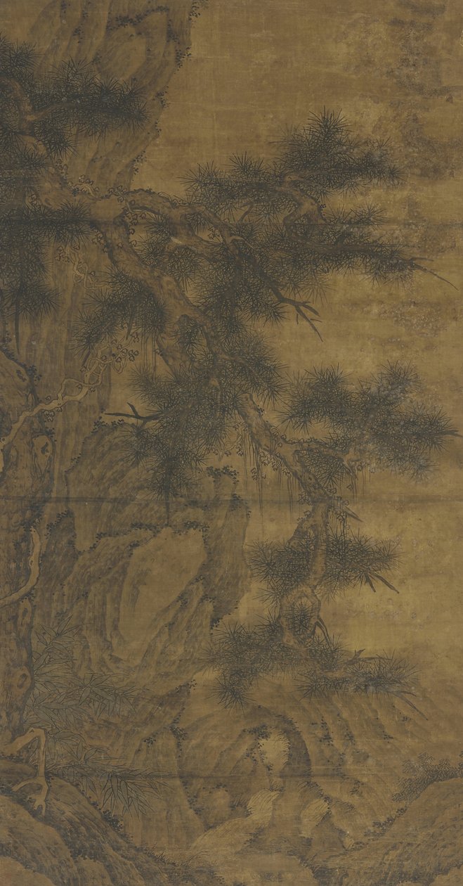 Kiefer und Bach von Ming Dynasty Chinese School