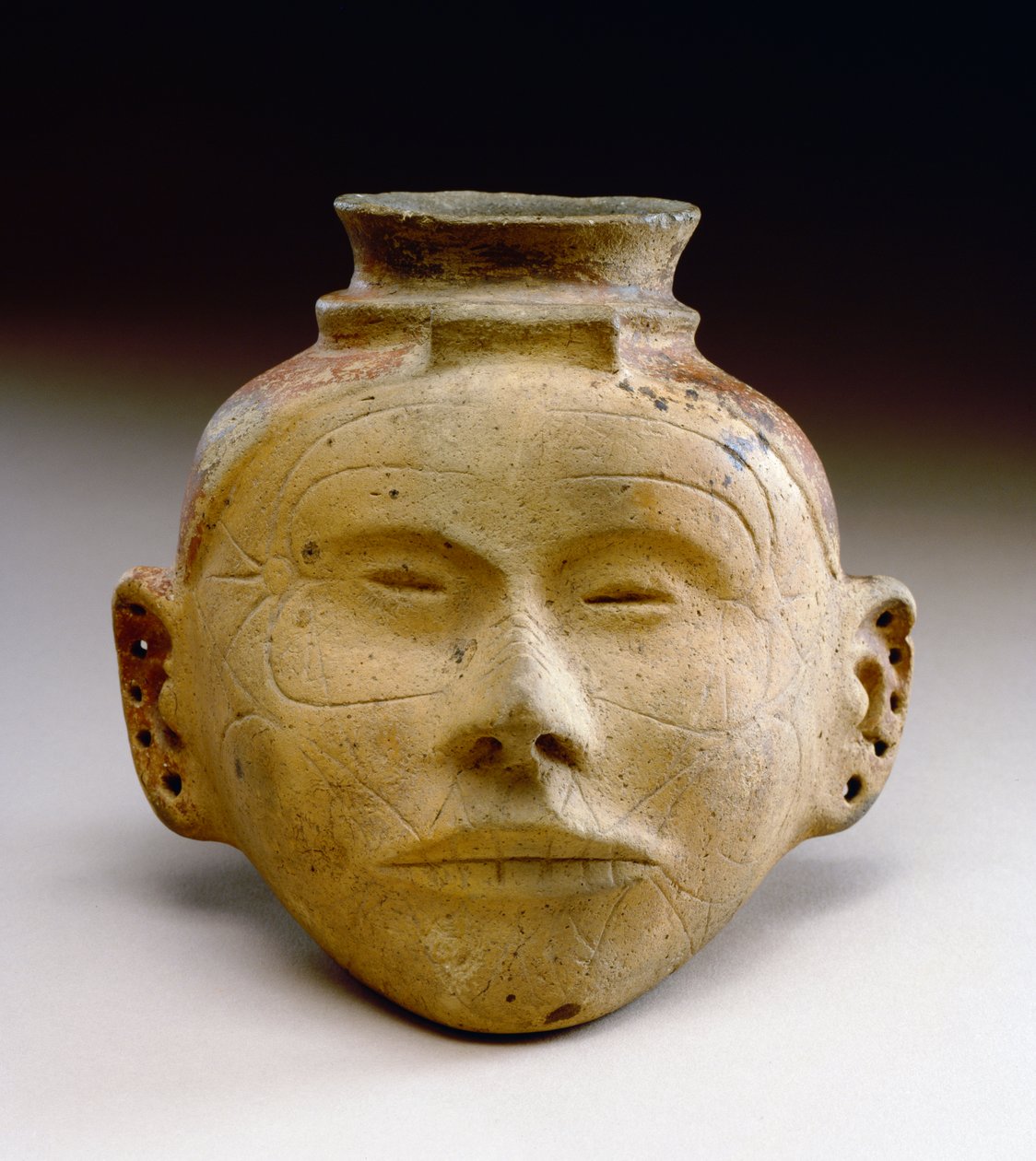 Menschlicher Kopf, 1300-1500 von Mississippian culture