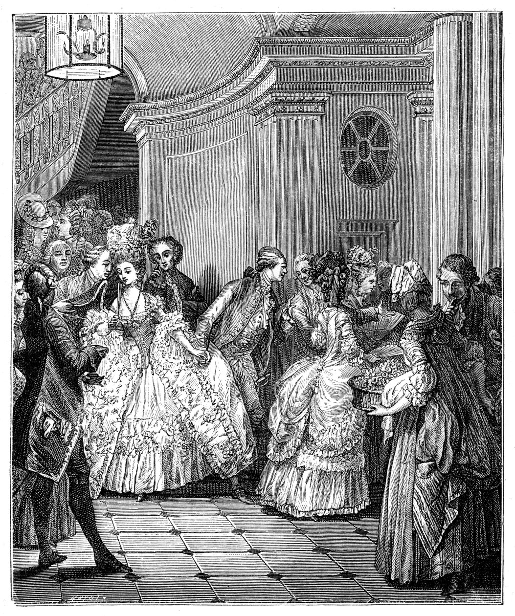 Verlassen der Oper, 1885 von Moreau