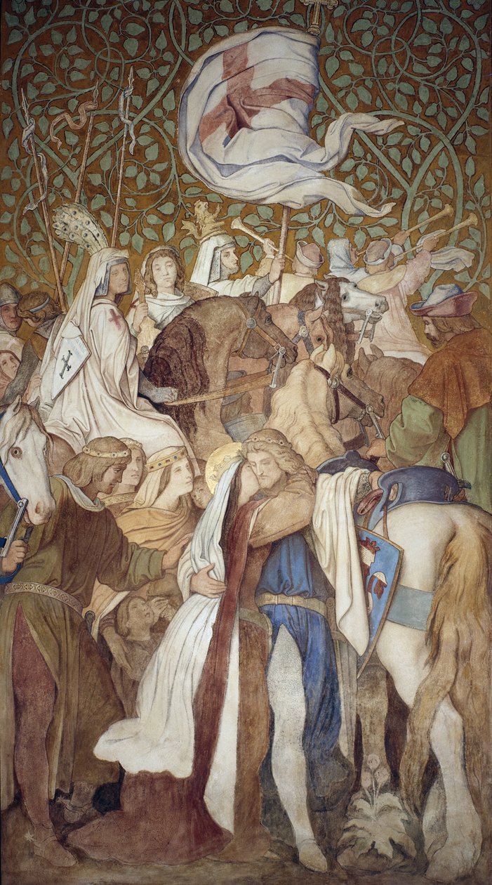 Fresko, Elisabeth-Galerie, Wartburg, ca. 1845-55 von Moritz Ludwig von Schwind