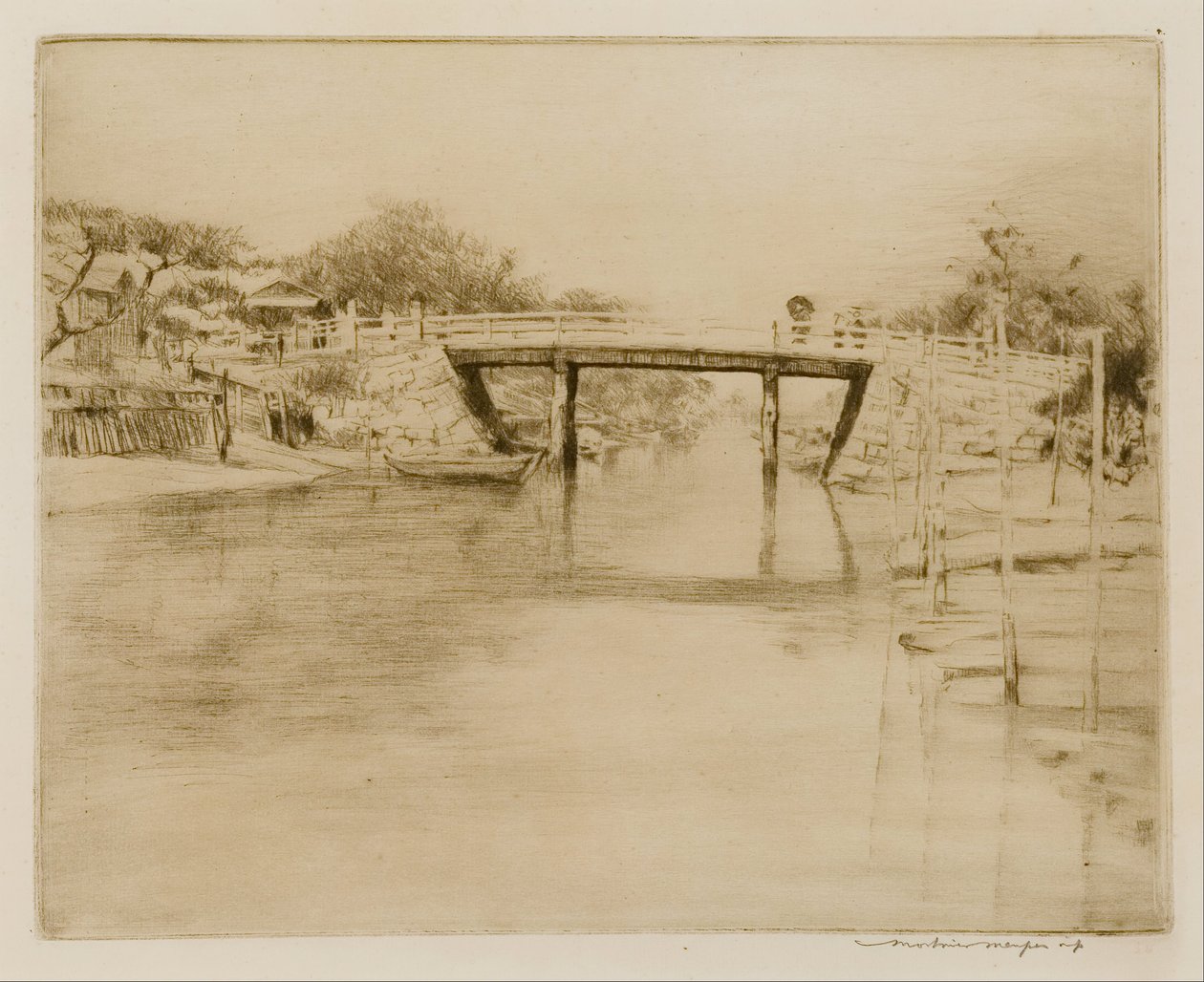 Ein ruhiger Wasserweg, Japan von Mortimer Ludington Menpes