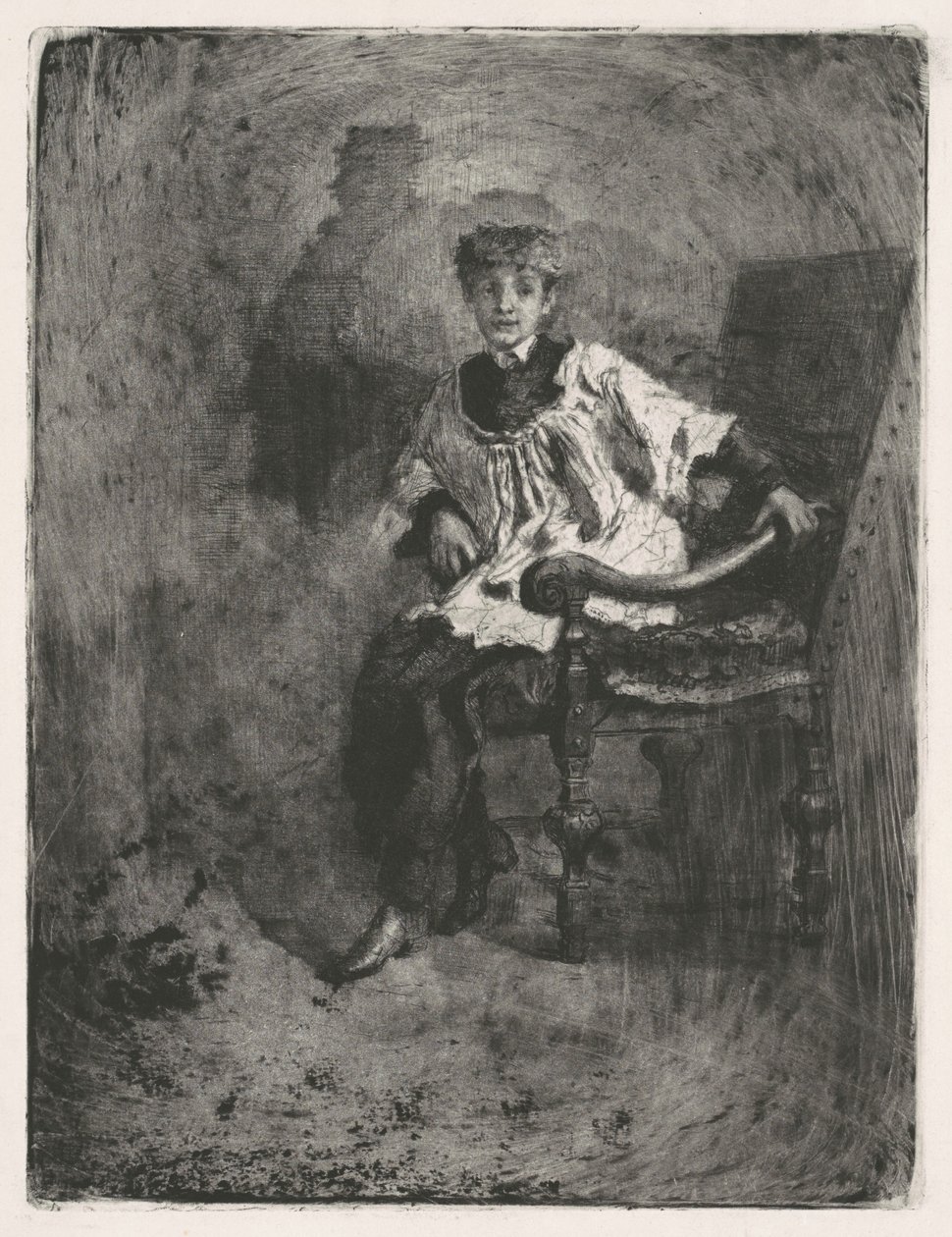 Sitzender Akolyth von Mose Bianchi