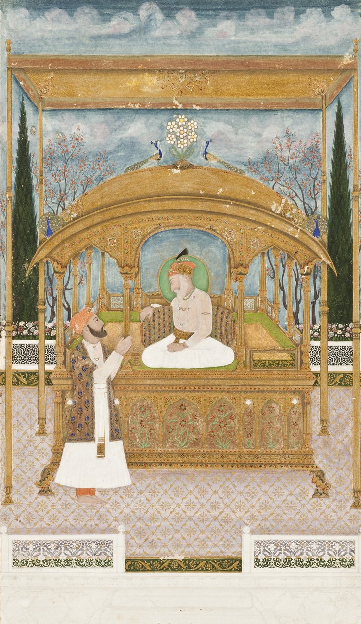 Kaiser Shah Alam II auf dem Pfauenthron, 1801 von Musawir Khairullah