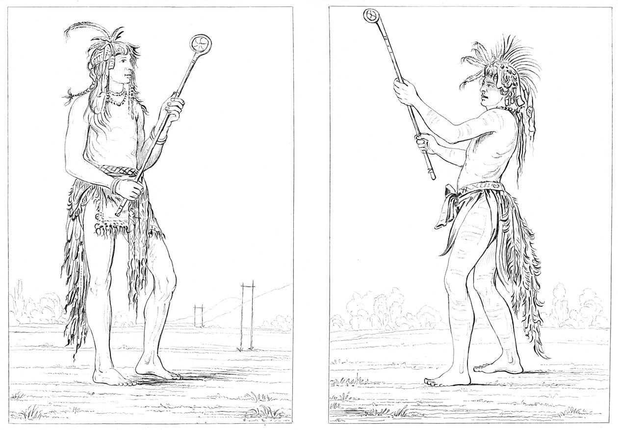 Sioux-Ballspieler, 1841 von Myers and Co