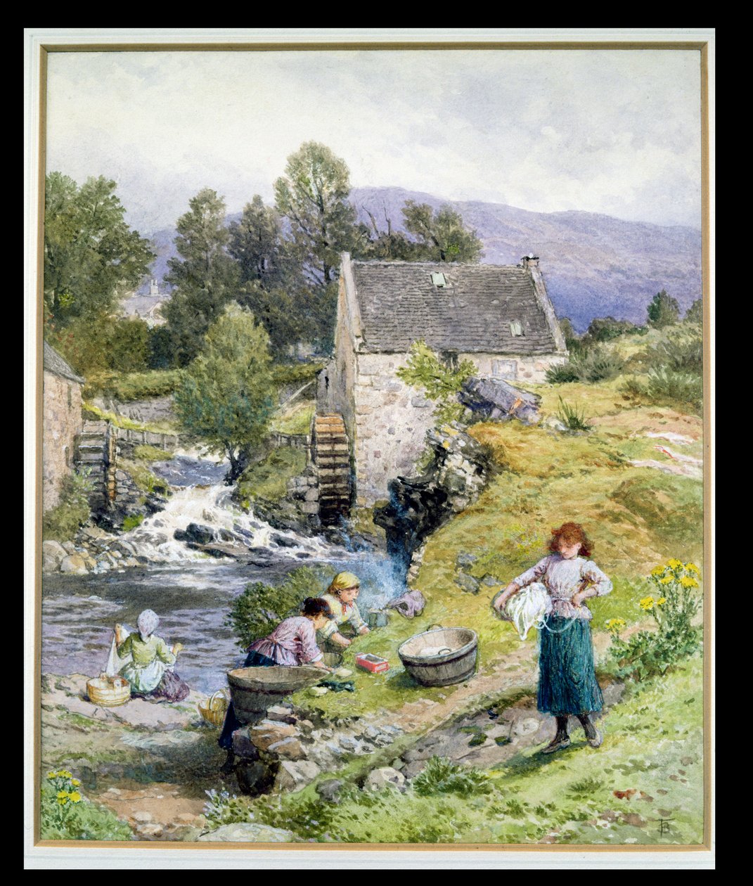 Ein Mühlenteich von Myles Birket Foster